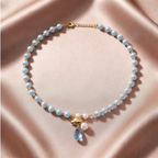 Heavenly Blue Cloud Pearl Necklace