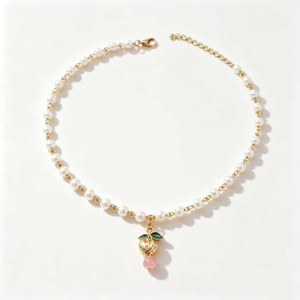 Sweet Strawberry Pearl Necklace