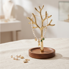Golden Clover and Heart Pearl Necklace