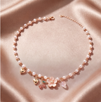 Blushing Cherry Blossom Pearl Necklace