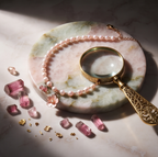 Blushing Cherry Blossom Pearl Necklace