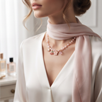 Blushing Cherry Blossom Pearl Necklace