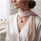 Golden Heart Cherry Pearl Necklace
