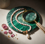 Alternating Pink and White Pearl Blossom Necklace